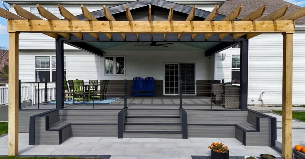 Composite Deck with Railing